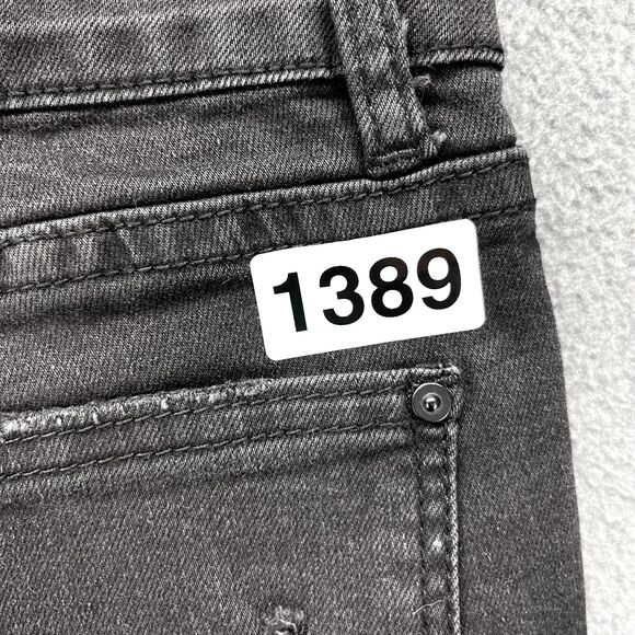 Supredenim Jeans Juniors 8 Black Distressed Skinny ultra Ripped Mid rise - Picture 15 of 15